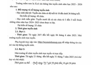 Thông báo tuyển sinh